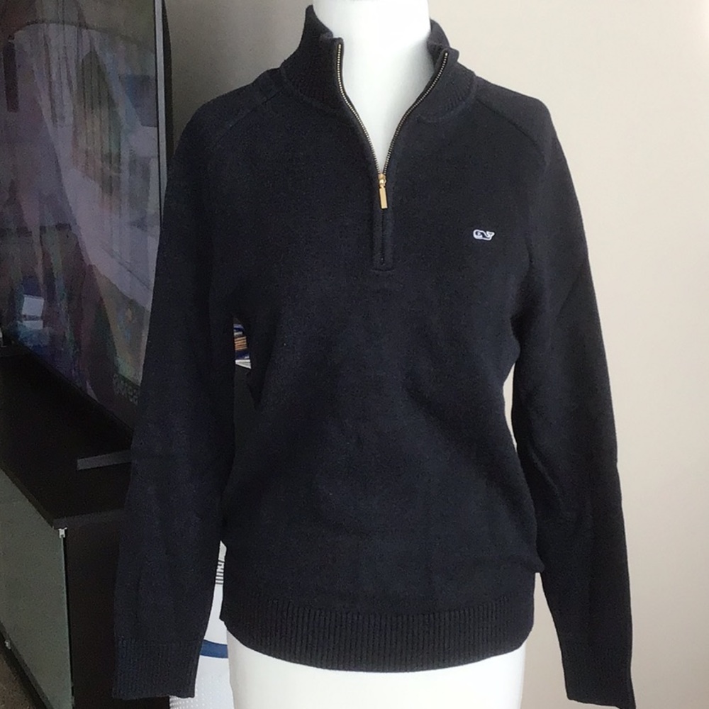 Vineyard Vines Women’s Navy Quarter Zip Sweater